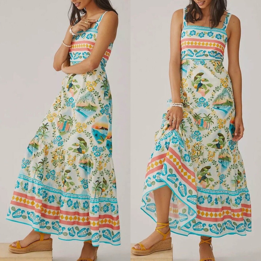 FARM Rio Multicolor Floral Maxi Dress